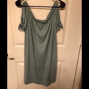 Mint green colored dress